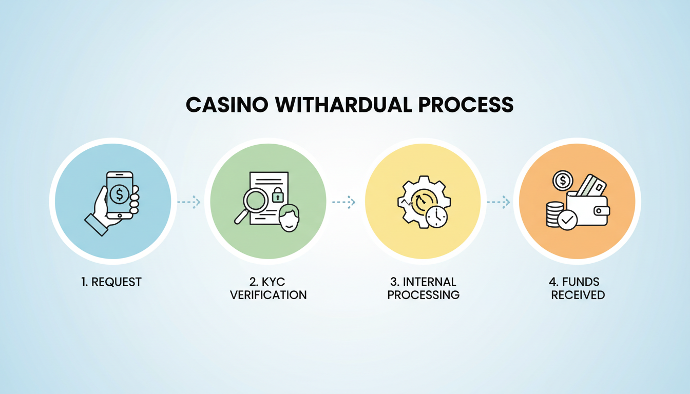 Schemat procesowania wypłaty w kasynie online